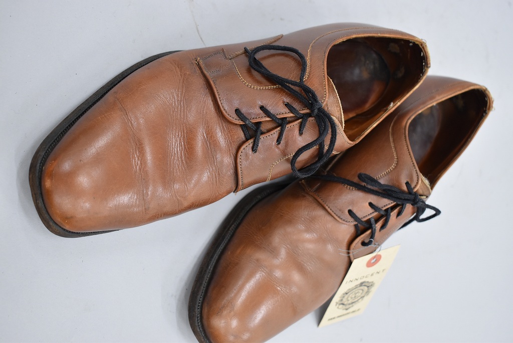 109807 レザーシューズ  外羽根 プレーントゥ SIZE 9 1/2