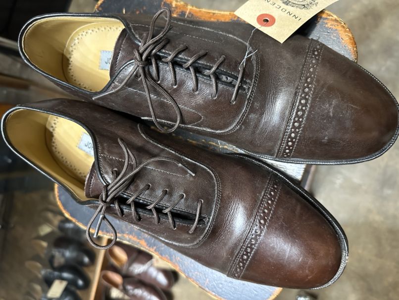 109806 「JOHNSTON & MURPHY」レザーシューズ  内羽根 SIZE 9