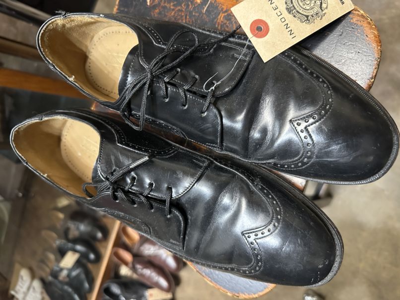 109810 「JOHNSTON & MURPHY」レザーシューズ  外羽根 SIZE 9 D