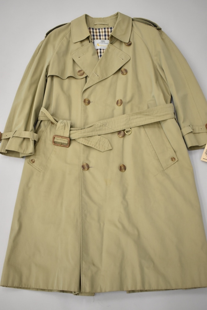 109477 ヴィンテージ「Aquascutum」アクアスキュータム トレンチコート 