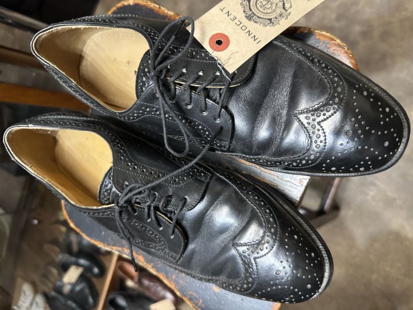 109915 「Johnston & Murphy」レザーシューズ  外羽根 SIZE 8 1/2