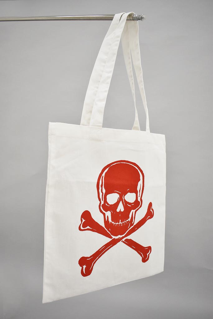 [PS] White×RED PAUL SIMONON（THE CLASH) the royalexchange japan Golden Needle London と Paul Simonon コラボトート