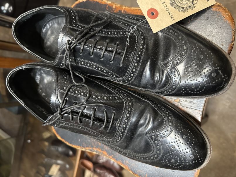 109567「FLORSHEIM」ウィングチップ シューズ 内羽根 SIZE US10