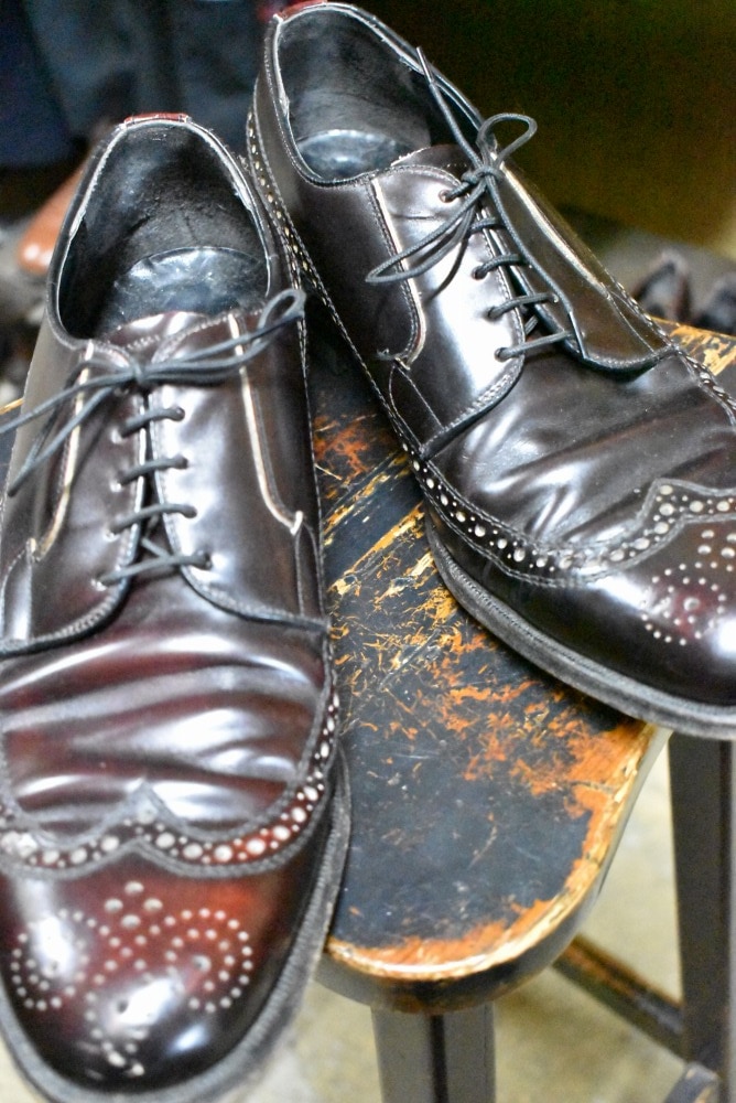 109575「SRITION BOOT SHOP」ウィングチップ シューズ 外羽根 SIZE 10 1/2 made in canada