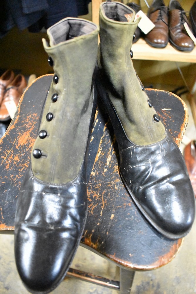 109560「STETSON SHOE」ヴィンテージ コンビ ボタンブーツ