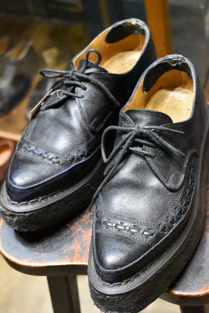 [ED]109432 ヴィンテージ シューズ「 ジョージコックス」GEROGE COX ラバーソール MADE IN ENGLAND リカラー