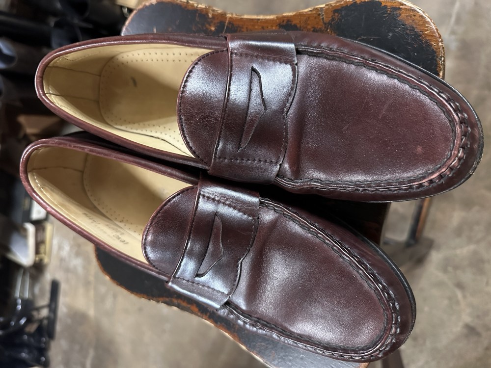 109599 「ALLEN EDMONDS 」コインローファー レザーシューズ SIZE 10 1/2