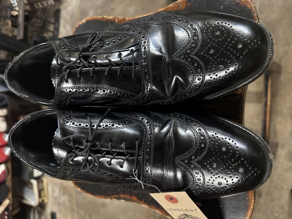 109589 「FLOSHEIM」内羽根 ウィングチップ ビジネスシューズ  レザーシューズ SIZE 9 1/2D