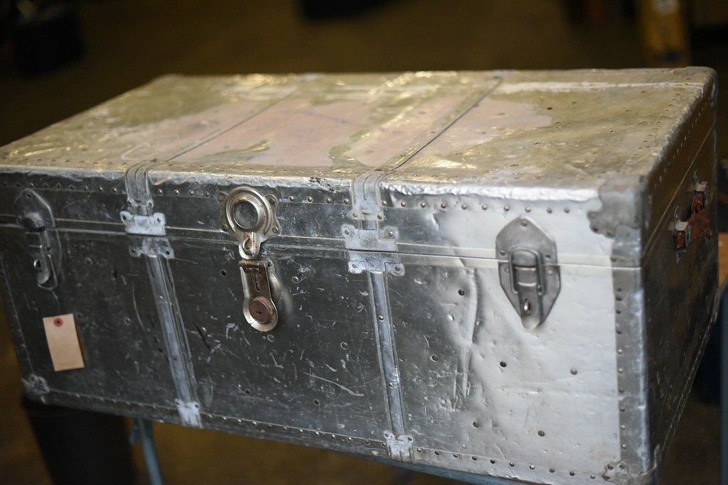 ケース ☆レア物 ビンテージ 特大 アルミトランクケース 送料無料