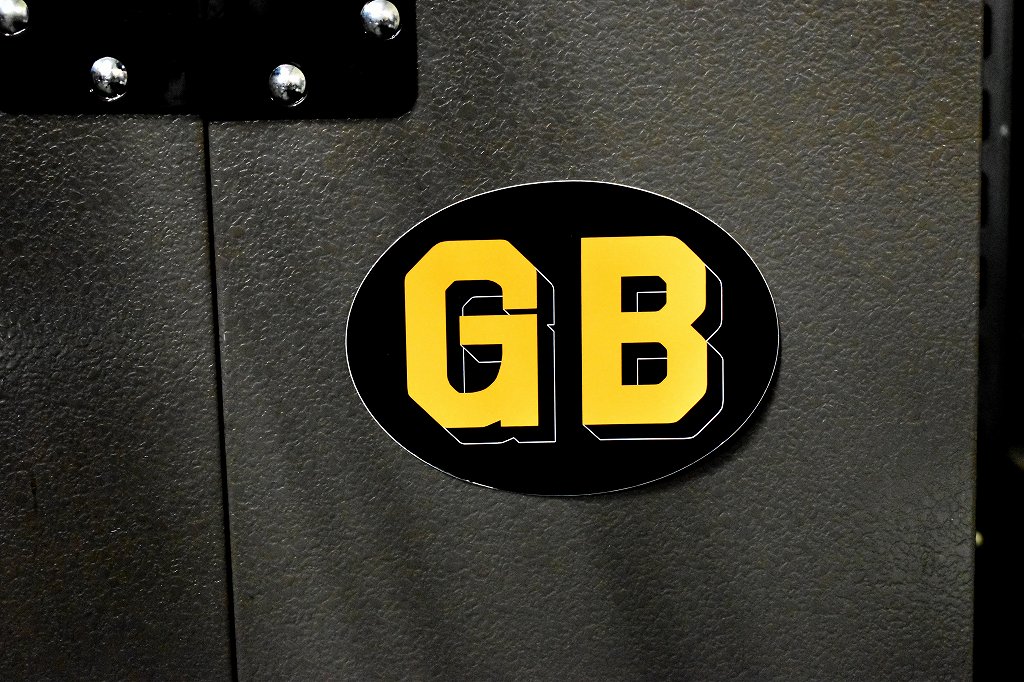 UKシリーズ・ステッカー　「GB」　カスタム　シール