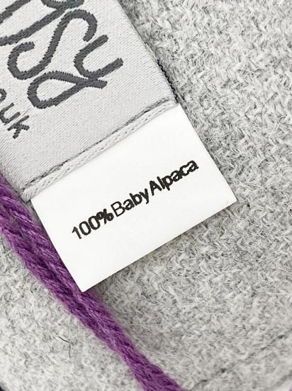 108324 英国 「SO COSY」　「Liberty Fabric Scarf 」　100％ベビーアルパカウール COLOR： Silver Grey & flower