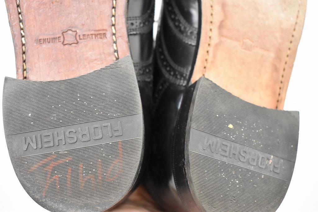 109814 「FLORSHEIM」レザーシューズ  内羽根 SIZE 9
