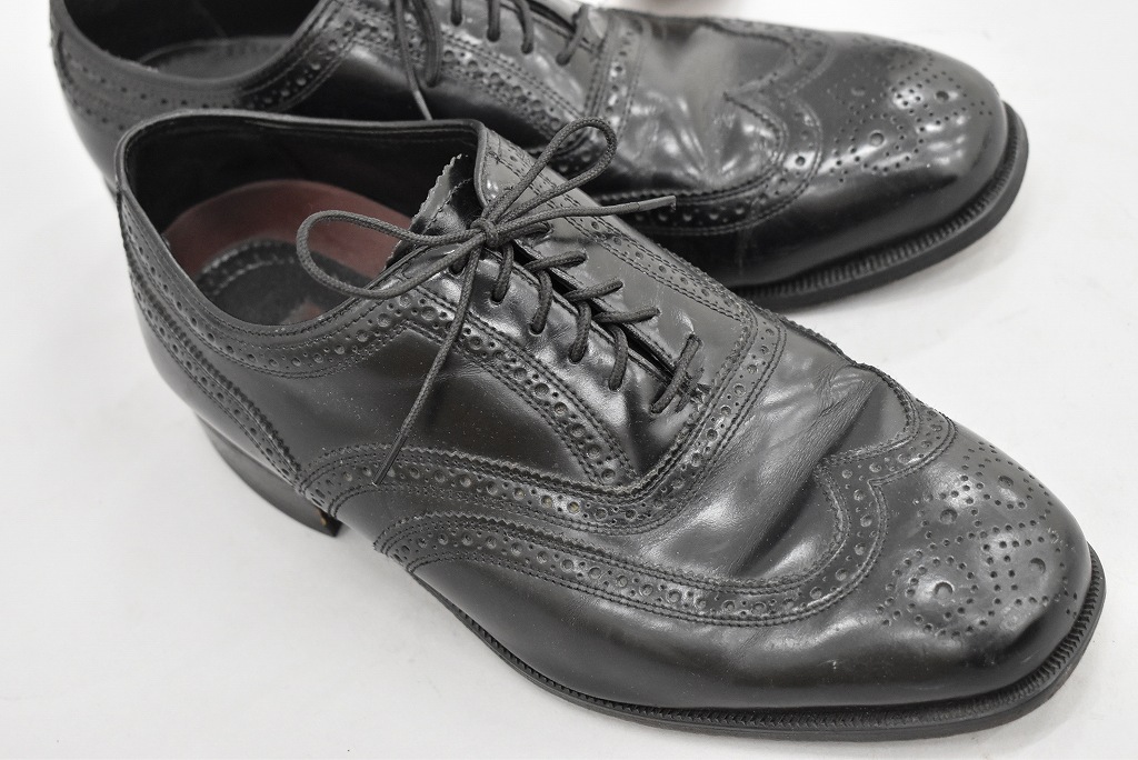109814 「FLORSHEIM」レザーシューズ  内羽根 SIZE 9