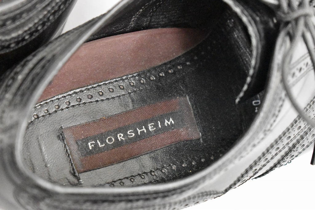 109814 「FLORSHEIM」レザーシューズ  内羽根 SIZE 9