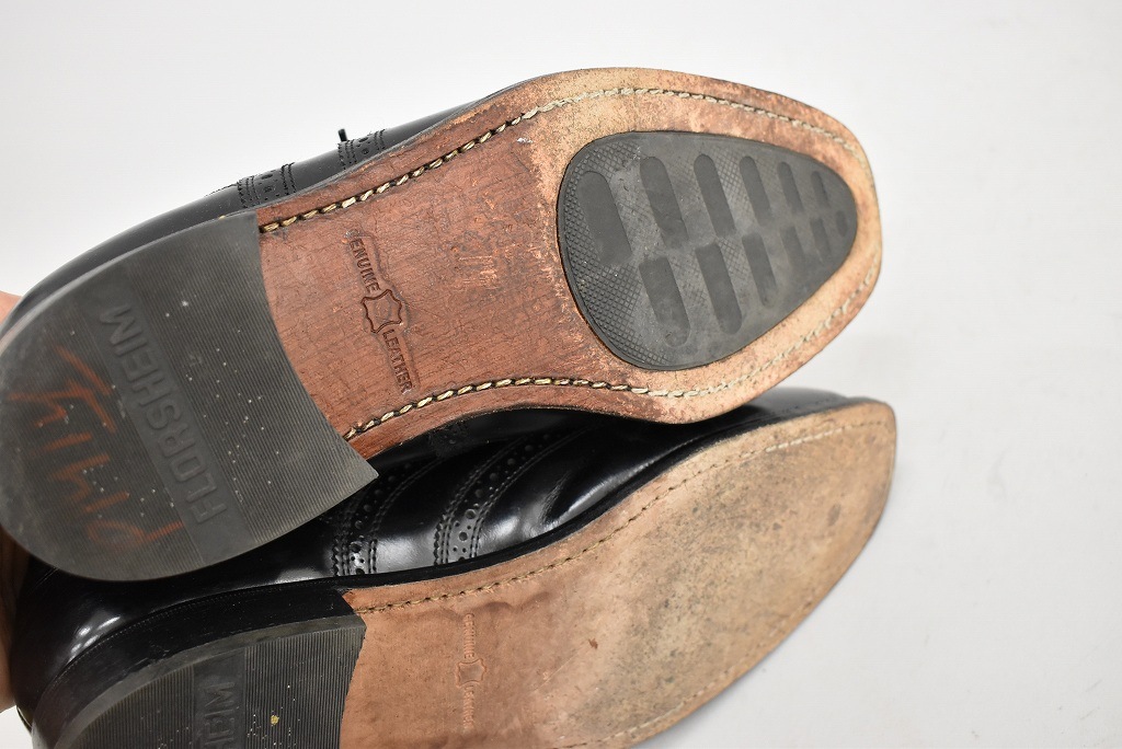 109814 「FLORSHEIM」レザーシューズ  内羽根 SIZE 9