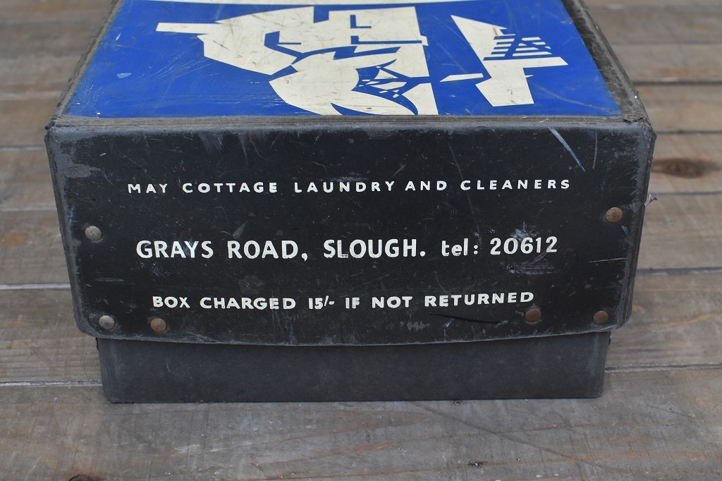 106670 ヴィンテージ　ランドリーボックス　英国　VINTAGE LAUNDRY BOX