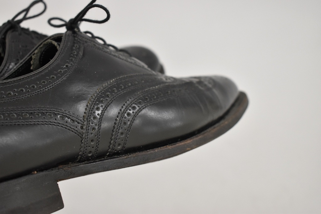 109815 「FLORSHEIM IMPERIAL」レザーシューズ  内羽根 WING TIP SIZE 9