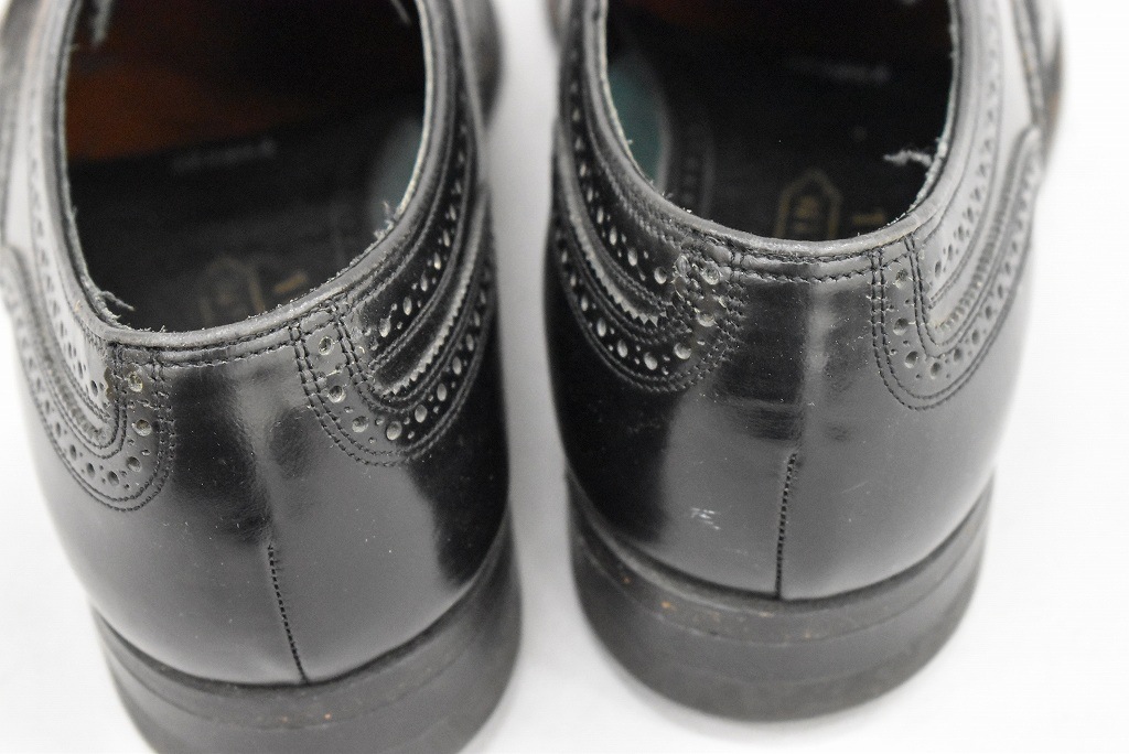109815 「FLORSHEIM IMPERIAL」レザーシューズ  内羽根 WING TIP SIZE 9