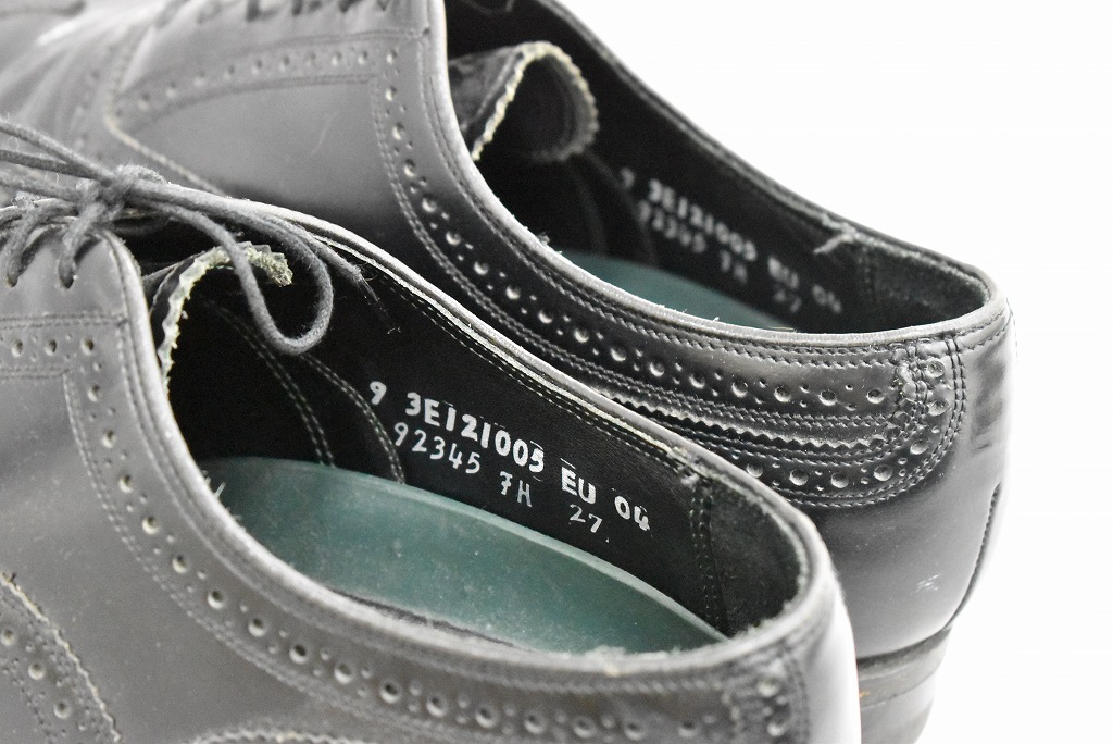 109815 「FLORSHEIM IMPERIAL」レザーシューズ  内羽根 WING TIP SIZE 9