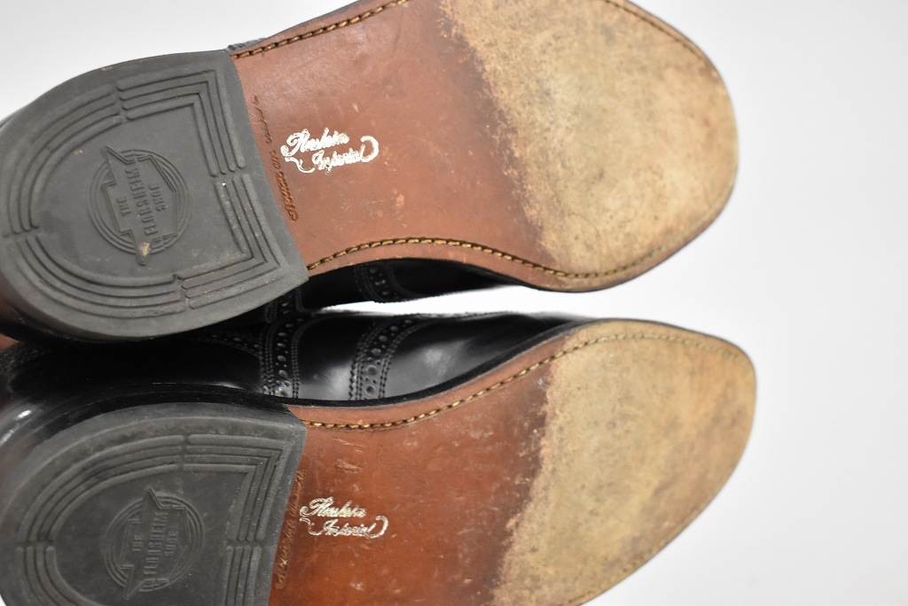 109815 「FLORSHEIM IMPERIAL」レザーシューズ  内羽根 WING TIP SIZE 9