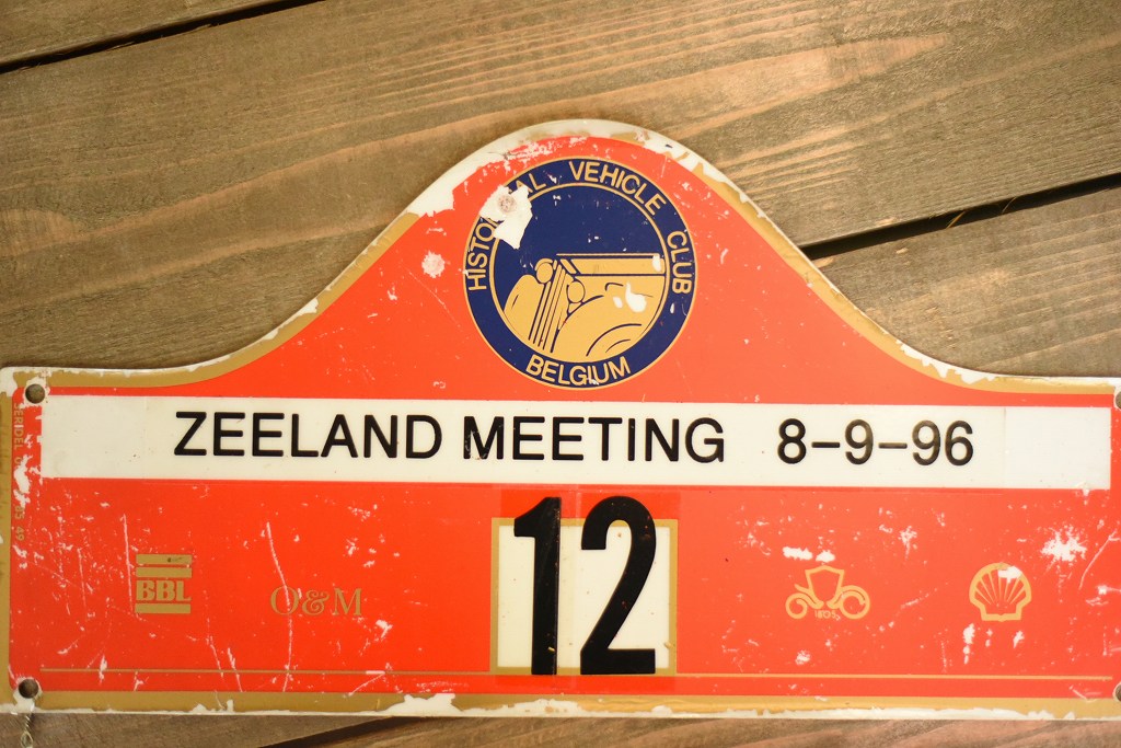 103761 HISTORICAL VEHICLE CLUB BELGIUM BELGIUM　ラリープレート　ヴィンテージカークラブ　ナンバー　記念プレート　クラシックカー