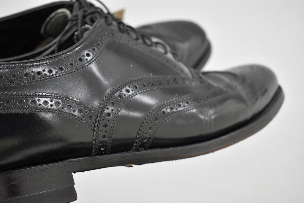 109811 「FLORSHEIM」レザーシューズ  内羽根 WING TIP SIZE 9