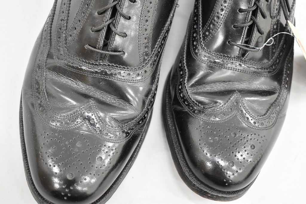 109811 「FLORSHEIM」レザーシューズ  内羽根 WING TIP SIZE 9