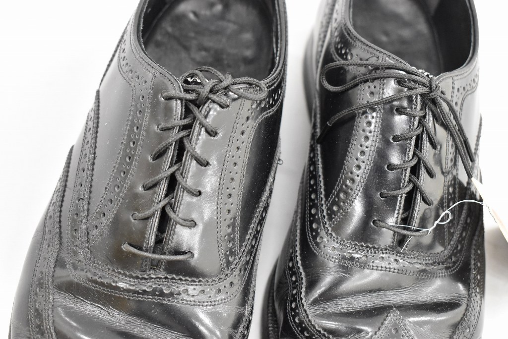 109811 「FLORSHEIM」レザーシューズ  内羽根 WING TIP SIZE 9