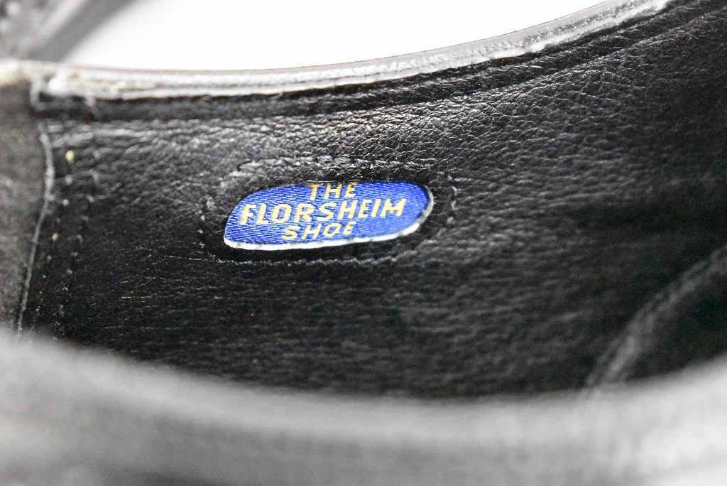 109811 「FLORSHEIM」レザーシューズ  内羽根 WING TIP SIZE 9