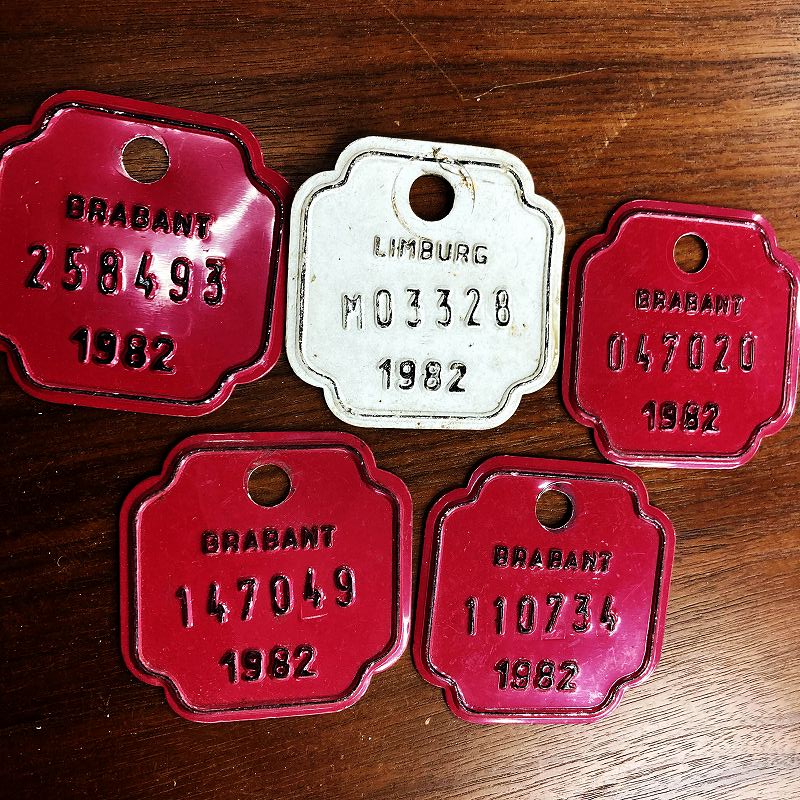 105102 ヴィンテージ ベルギー ブラバント州 自転車 ナンバープレート