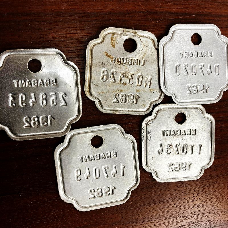 105102 ヴィンテージ ベルギー ブラバント州 自転車 ナンバープレート