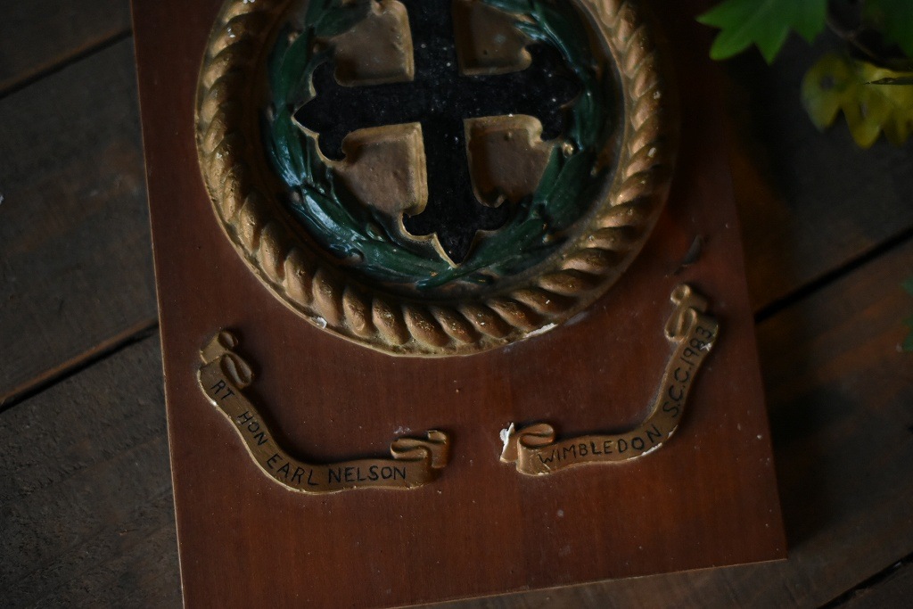 101204 ヴィンテージ　トロフィー　表彰楯　 英国製　MADE IN ENGLAND