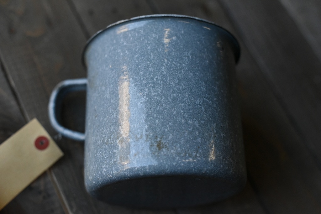 103842 ヴィンテージ ホーロー製　ビックマグ　ミルクパン　ホットポット　鍋　MADE IN ENGLAND　英国