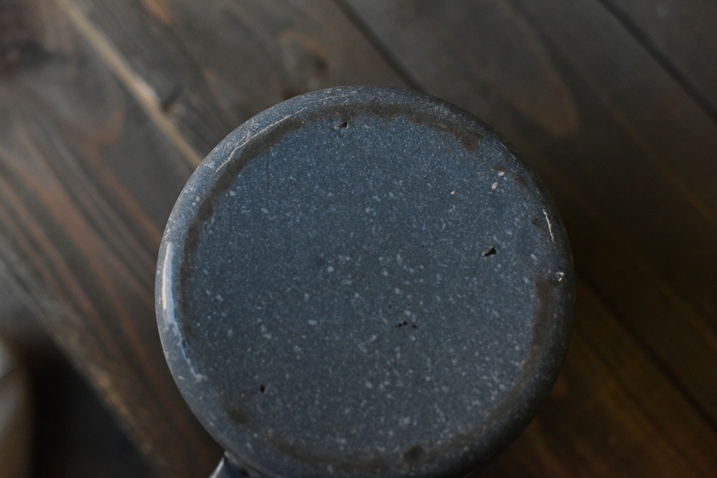 103842 ヴィンテージ ホーロー製　ビックマグ　ミルクパン　ホットポット　鍋　MADE IN ENGLAND　英国