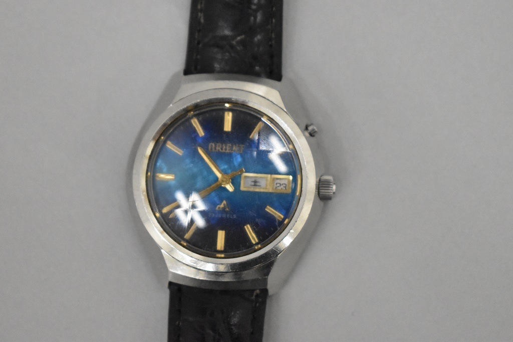 108957 腕時計  「ORIENT Chrono Ace Mexican」オリエント クロノエース メキシカン シェル文字盤 手巻き