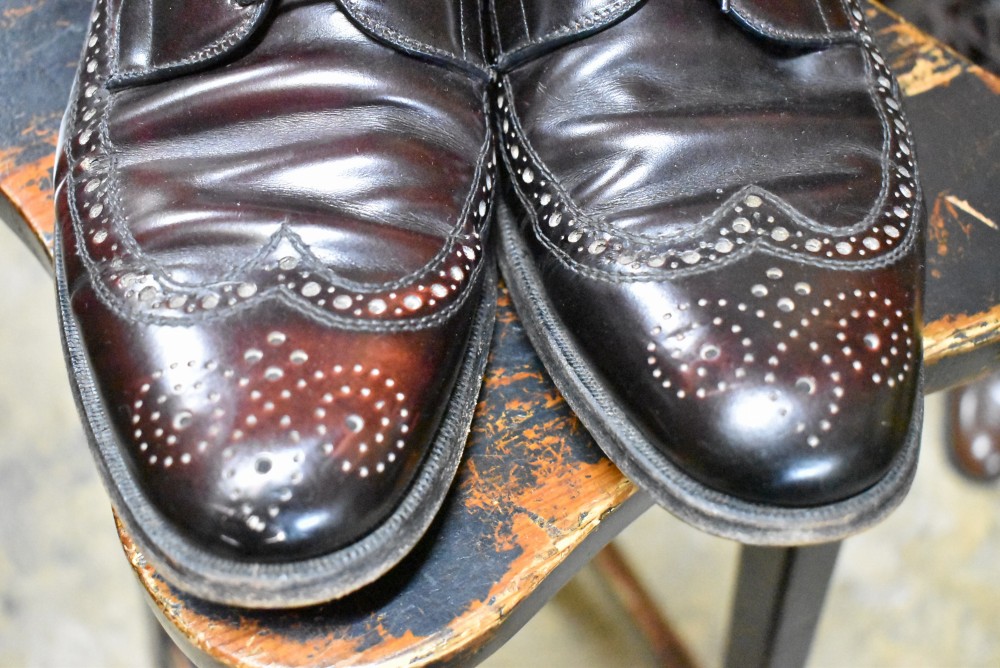 109575「SRITION BOOT SHOP」ウィングチップ シューズ 外羽根 SIZE 10 1/2 made in canada