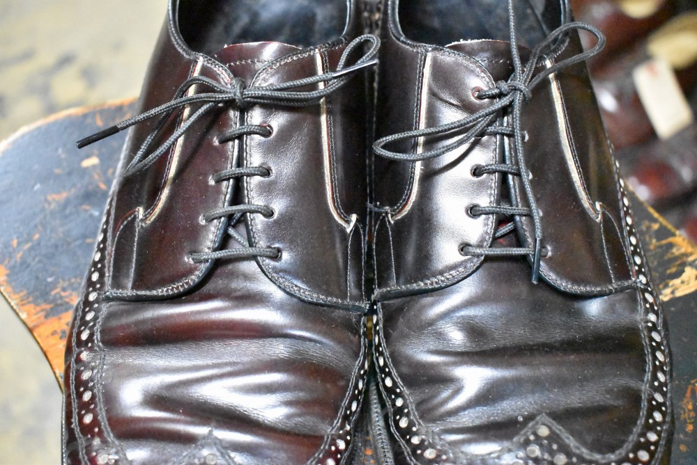 109575「SRITION BOOT SHOP」ウィングチップ シューズ 外羽根 SIZE 10 1/2 made in canada