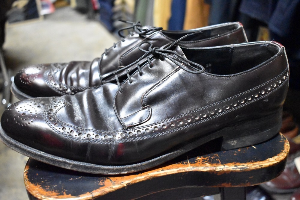 109575「SRITION BOOT SHOP」ウィングチップ シューズ 外羽根 SIZE 10 1/2 made in canada