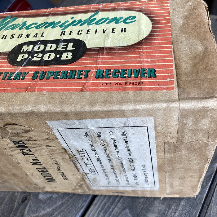 106358 ヴィンテージ　「MARCONIPHONE MODEL P20B」　ラジオ　英国 MADE IN ENGLAND