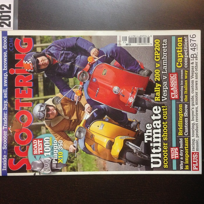B4876　2012 「SCOOTERING」 ベスパ ランブレッタ  英国 旧車雑誌