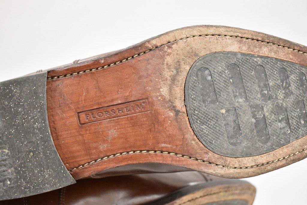 109809 「FLORSHEIM」レザーシューズ  内羽根 SIZE 8 1/2