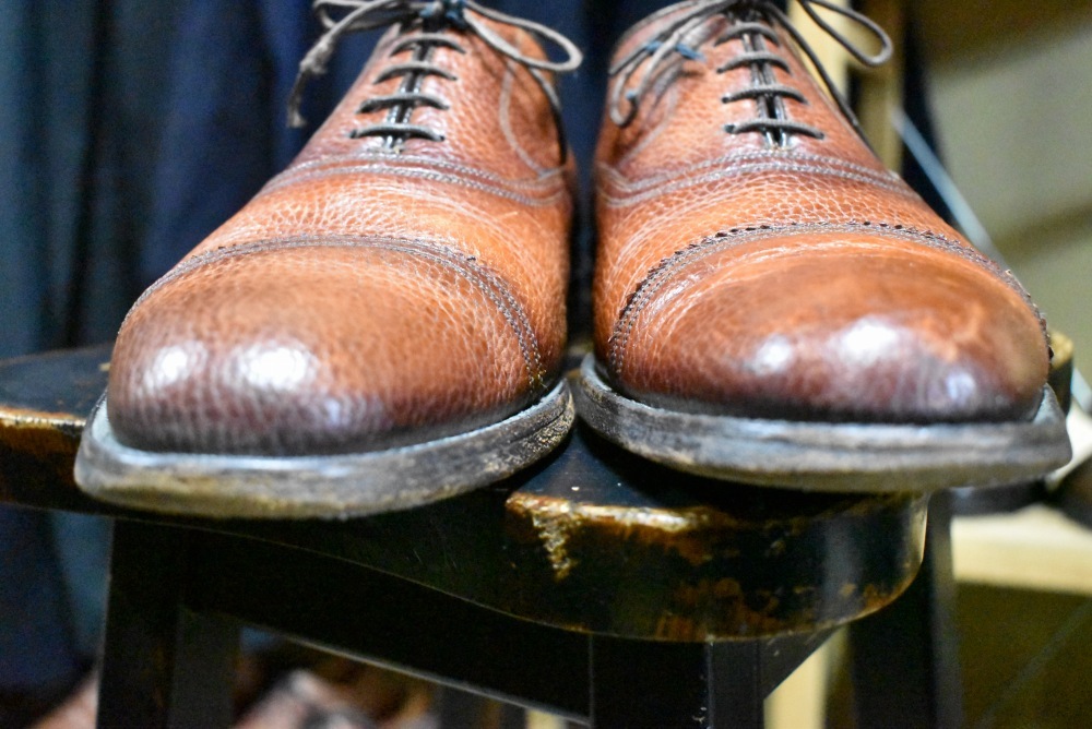 109568「FLORSHEIM」70s-80s キャップトゥ シューズ 内羽根 SIZE 10