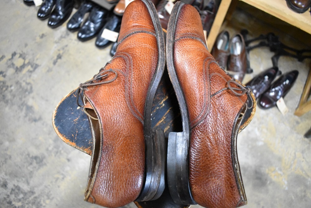 109568「FLORSHEIM」70s-80s キャップトゥ シューズ 内羽根 SIZE 10