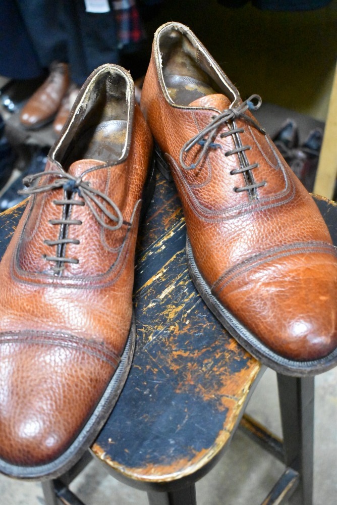 109568「FLORSHEIM」70s-80s キャップトゥ シューズ 内羽根 SIZE 10