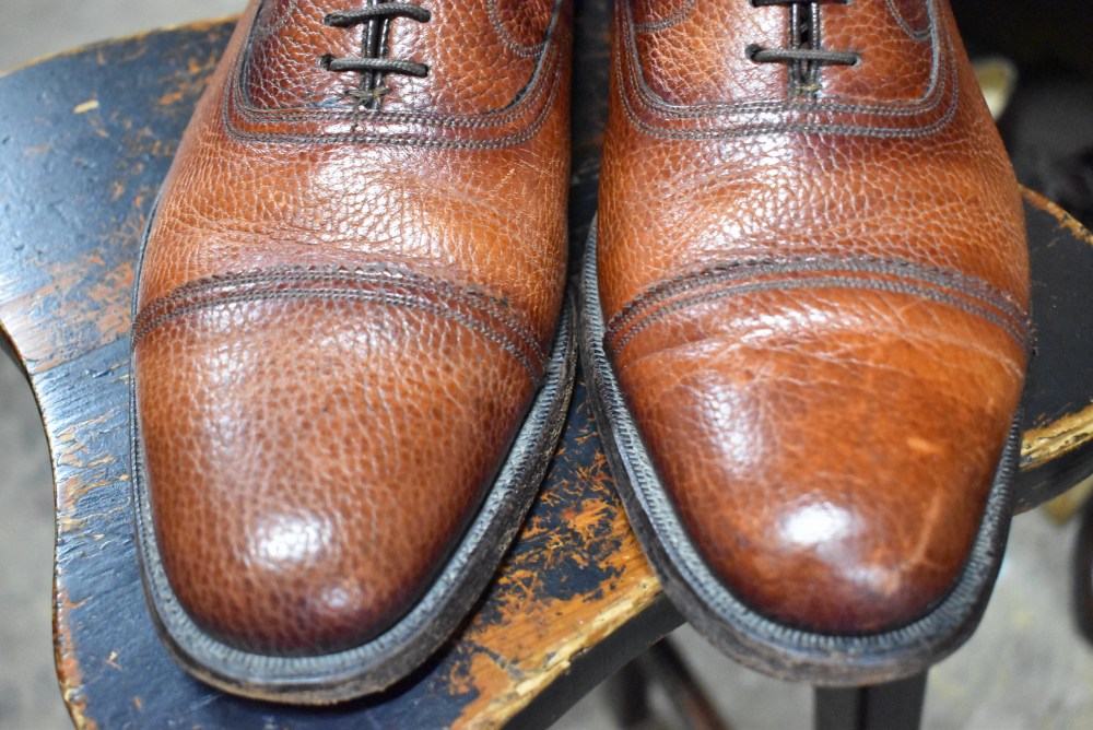 109568「FLORSHEIM」70s-80s キャップトゥ シューズ 内羽根 SIZE 10