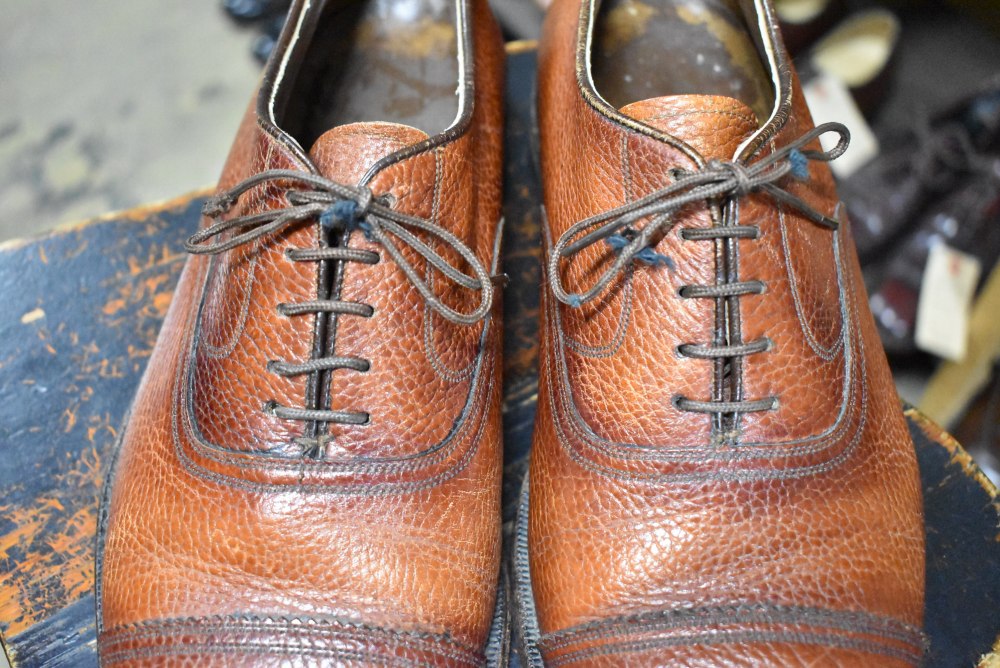 109568「FLORSHEIM」70s-80s キャップトゥ シューズ 内羽根 SIZE 10