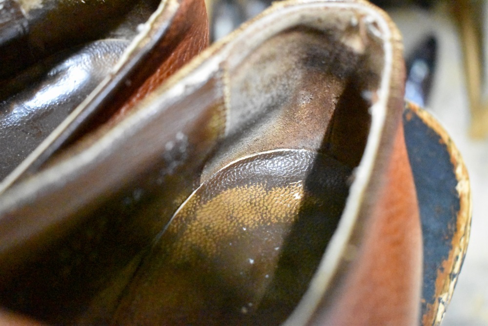 109568「FLORSHEIM」70s-80s キャップトゥ シューズ 内羽根 SIZE 10