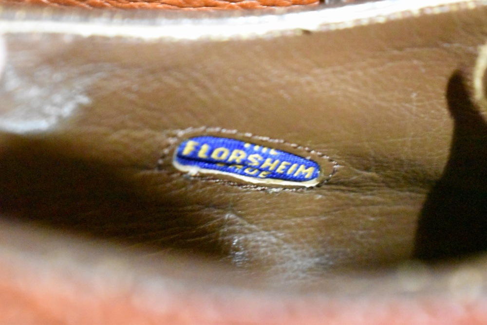 109568「FLORSHEIM」70s-80s キャップトゥ シューズ 内羽根 SIZE 10
