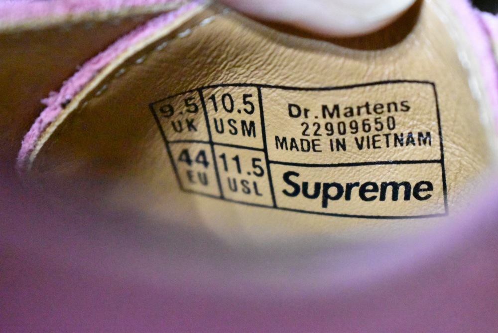 [ED]109433 ヴィンテージ シューズ「 ドクターマーチン 」「シュプリーム」Dr.martens × supreme ラバーソール MADE IN VIETNAM