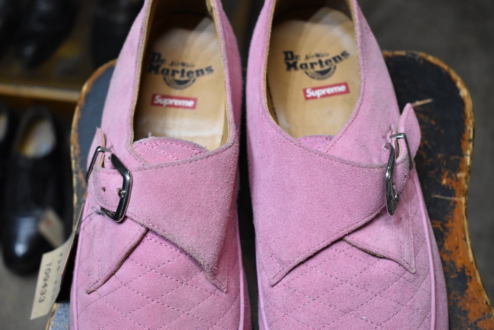 [ED]109433 ヴィンテージ シューズ「 ドクターマーチン 」「シュプリーム」Dr.martens × supreme ラバーソール MADE IN VIETNAM